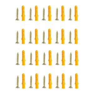 20/40pcs Fish Tail Expansion Tube Anchors with Screws Plastic Wall Anchors Expansion Bolt for Drywall and Plaster