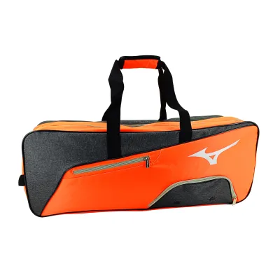 Mizuno Badminton Racket Bag - Club Series Duffle Bag (Orange) (Badminton /Tennis / Padel / Pickleball /Squash)