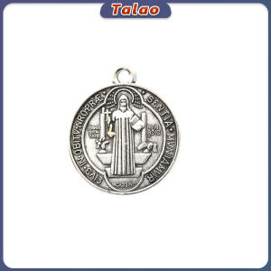 Talao St. Benedict Medal Alloy Material Badges Pendant Front and Back All Have Patterned