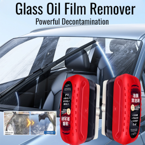 Glass Oil Film Remover Powerful Decontamination Car Glass Wipe Windshield Cleaning Sponge Brush Auto Detailing Tool