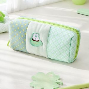 CHUAN Vải Oxford Hộp đựng bút chì Khóa Hoạt hình Túi đựng bút Dễ thương Dung tích lớn Túi đựng văn phòng phẩm Học sinh thanh thiếu niên trẻ em.