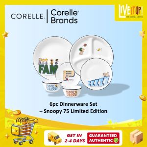 CORELLE 6pc Dinnerware Set – Snoopy 75 Limited Edition (Peanuts)