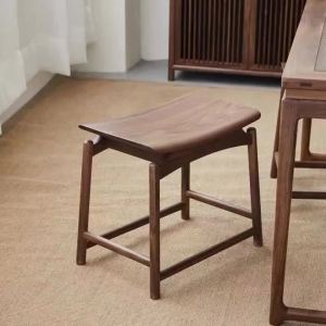 FFBH Solid Wood Stool Portable Removable Shoe Changing Stools Multifunctional Luxury Ottoman Living Room Dining Chair Room Furniture H8M4T