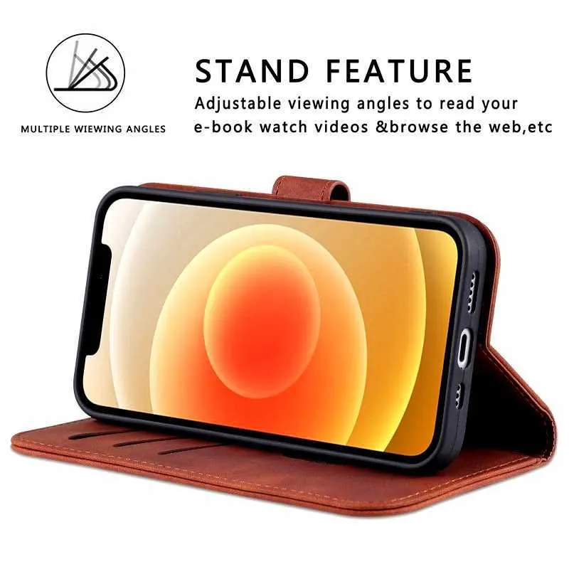 For Vivo Y20 V2029 Genuine Leather Case Vintage Wallet Simple