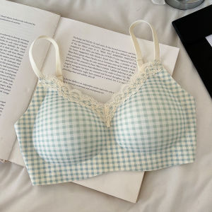 Queens Secret Lace Seamless Push-Up Bra for Small Bust - Womens Thin-Strap Bra with Side Support & Anti-Sagging