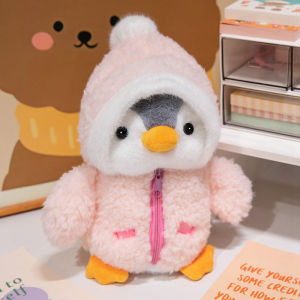 25cm Kawaii Creative Drag Penguin Plush Doll Cotton-Padded Hat Clothes Penguin Plush Toy For Boys And Girls Birthday Gifts