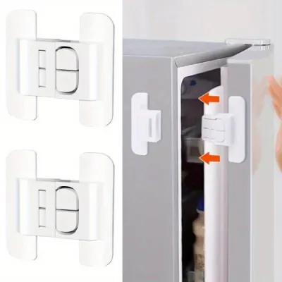 Gembok Stiker Tempel Kunci Pengaman Anak Penutup Pintu Kulkas Laci Lemari Tempel Furniture Multifungsi Adhesive Smart Cabinet Lock Universal