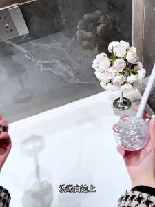 AE Suction cup lazy hair dryer holder for bathroom no drilling required rotatable hands-free storage rack hair dryer shelf