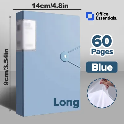 Clear Book Expanding File Folder Paper Storage Clear Book Long Clear Folder A4/Long 30/60/100page