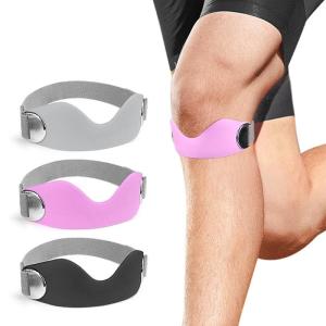 Patellar Tendons Support Strap Silicone Patella Knee Strap Adjustable Patella Band for Basketball Football Running Sport