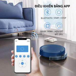 Robot hút bụi lau nhà 3 chế độ tích hợp trợ lý giọng nói tiếng Việt tự động về trạm sạc điều khiển qua app điện thoại