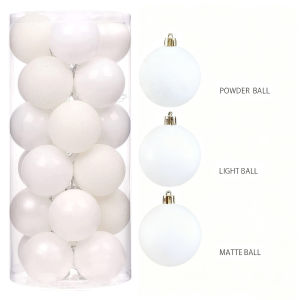 6CM/6PCS White Transparent Christmas Ball Christmas theme party decoration Birthday wedding anniversary anniversary family background decoration design belen for christmas christmas gift ideas christmas decorations for home 2026 2027