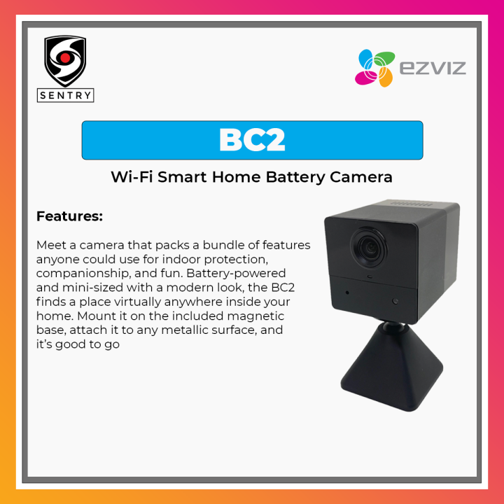 Ezviz BC2 Wi-Fi Smart Home CCTV Camera Battery Operated | Lazada PH