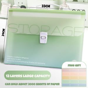 Long Expanding File Folder Paper Organizer Envelope Document Bag Folder Organizers Large Capacity