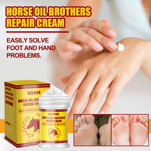 Eelhoe Horse Oil Foot Care Cream Heel Foot Care Treatment Foot Cream For Dry And Crack Heels Foot Care Products Removes Skin Dry Foot Cream Moisturizer  Heel Chapped Peeling Repair Anti Dry Crack Remove Dead Skin Soften Feet Care Nourishing（50g）