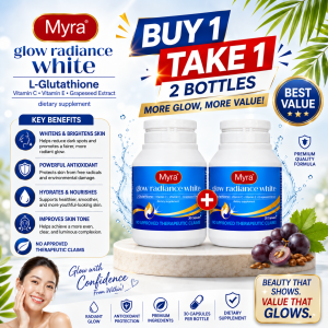 Original Myra Glow Radiance White 30 Capsules | L-Glutathione Dietary Supplement | Authentic