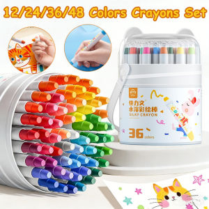 24/36/48 Colors Kids Water-Soluble Paint Sticks Non-messy Oil Pastels Plastick Washable Gift for Kid