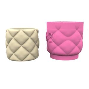 Planter Molding Tool Heat Resistant Silicone Mould for Making Sofa Texture Succulent Container Flower Pot Mold