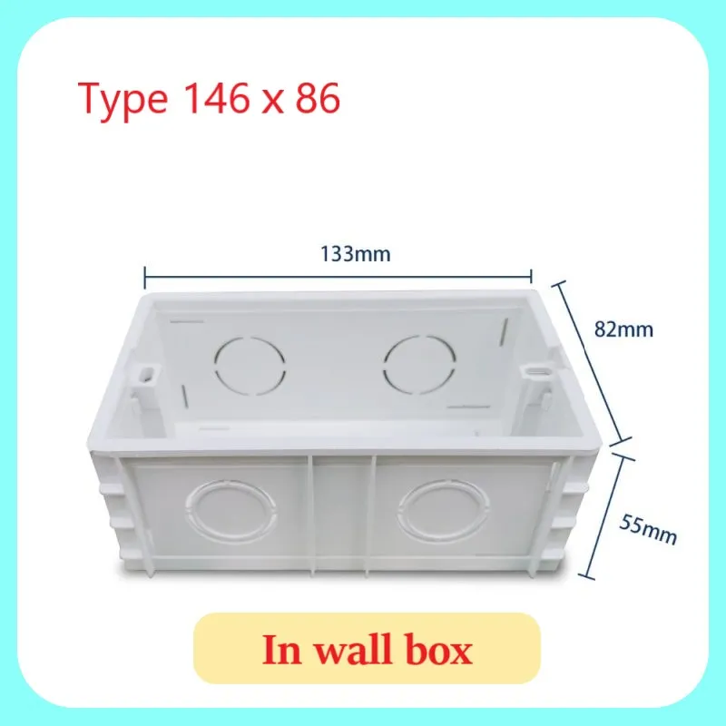 LSG Wall Switch Box And Wall Socket Box, Utility box 146mm Type PVC  Junction Bottom Box For External Installation Box And Internal Installation  Box Of 146x86mm