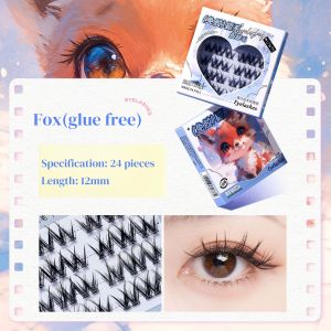 Self Adhesive Eyelashes Glue Free False Eyelashes Animal Series Cluster Eyelash Manga False Eyelash Curler