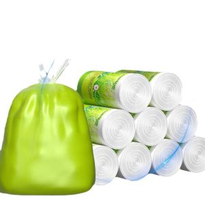 45PCS Drawstring Garbage Bag Mosquito Repellent Rubbish Bin Bag Drawstring Dustbin Bag Trash Bag Garbage Bag