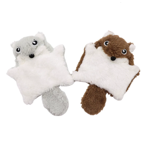 2PCS Cats Squirrels Toy Soft Plush and Crinkle Paper Sounding Plush Toy Enhancing Pet Indoor Activity and Engagement