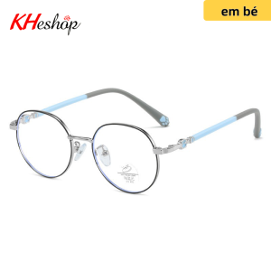 [MỚI - VOUCHER 15%] [TRẺ EM] Kính 0 độ chống ánh sáng xanh gọng tròn titan cho BÉ YÊu học Online mã Y6306 - kheshop