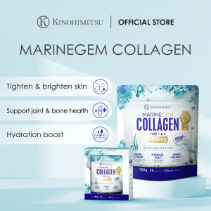 Kinohimitsu MarineGem Collagen 5000mg Beauty & Health Supplement 180g - Skin Firming & Brightening Strengthening Hair