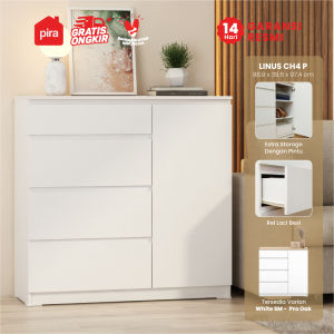 PIRA -  LINUS CH4 P Lemari Laci / Lemari Susun / Drawer / Bufet