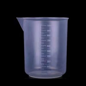 ROIO Multipurpose 50/100/150/200/250/500/1000ML Transparent Plastic Thickened Stackable Mixing Cups Graduated Cylinder Measuring Cup Beaker