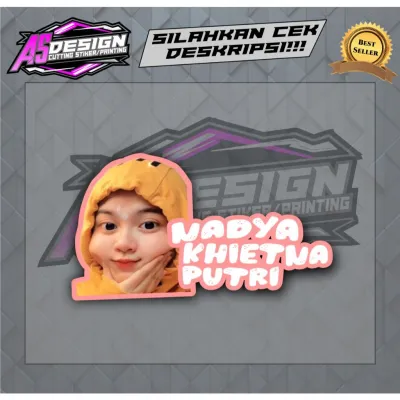 STIKER CUSTOM FOTO DAN NAMA STIKER CUSTOM BUAT SOFCASE/MOTOR BAHAN VINIL GLOSY