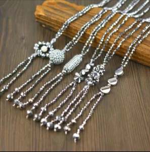 Long Necklace Diamond Crystal diamond Beads Necklace Dress Chain/Coachella/Retro Necklace