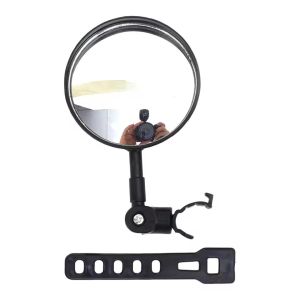 2PCS Motorcycle Side Rearview Mirror Bicycle 360° Adjustable Extended Convex Wide Angle Handlebar Mirror Motorcycle Ride Accessories