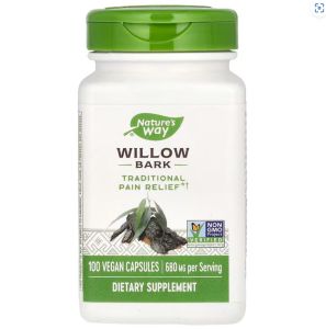 Natures Way Willow Bark 800 mg 100 Vegetarian Capsules Pain Reliever relieve menstrual cramps combatting joint pain