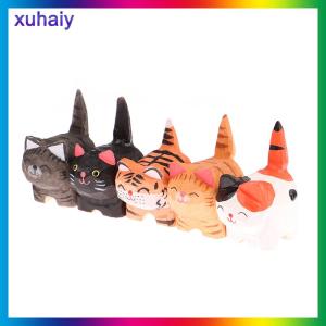 xuhaiy Sáng tạo và thực tế handmade gỗ khắc mèo trang trí phim hoạt hình dễ thương động vật nhỏ trang trí máy tính để bàn thủ công