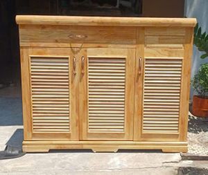 Tủ giày cánh lệch_Gổ cao su _Giao nhanh