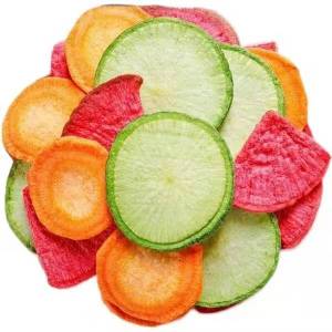 Three color radish crispy slices fruits and vegetables crispy and ready to eat 100g 500g  三色萝卜脆片