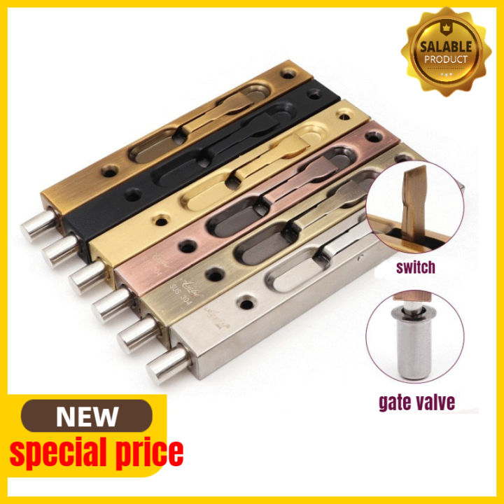 304 Stainless Steel Flush Bolt Door Lock Invisible Latch Door Bolt Fire