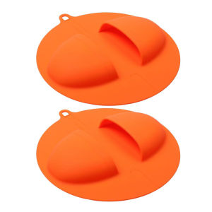 2 Piece Silicone Heatproof Gloves for Grilling Baking and Handling Mitts with Ergonomic Designs Easy to Clean