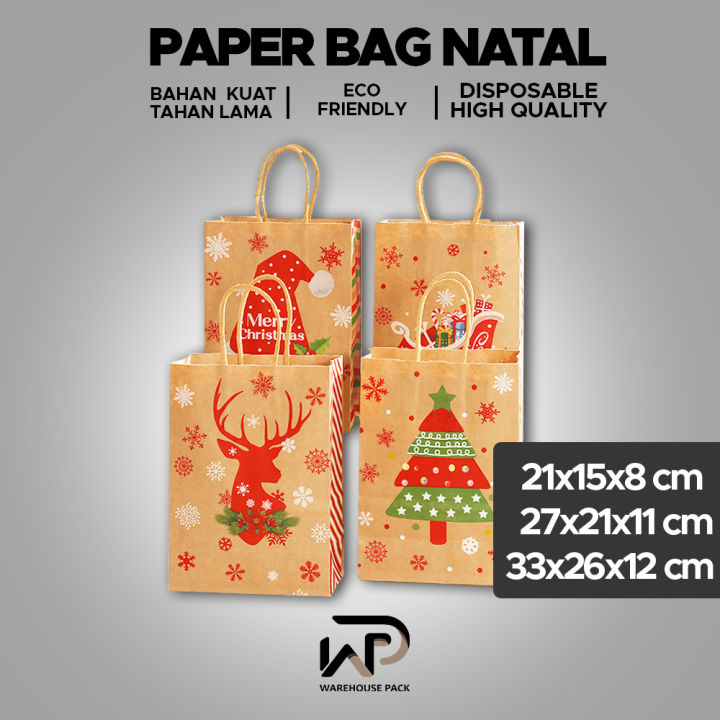 Paper Bag Natal Paper Bag Hampers Hadiah Natal Paper Bag Lucu