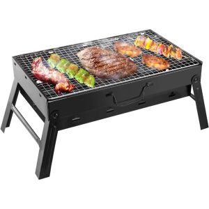 【VIDKHSY Store】Portable Folding BBQ Grill  (60/35CM) Large Stainless Steel Charcoal Griller for Garden Camping | Easy Carry Outdoor Family Party Griller