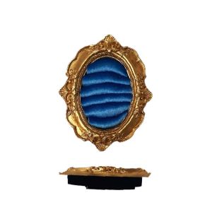 RGFV Vintage Gold Ring Display Stand Baroque Design Velvet Organizer Jewelry Display Rack Household Ornaments Ring Holder Suede Earring Tray Engagement Prop
