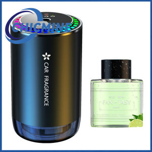 Chicmine Car Air Freshener Fragrance Diffuser with Colorful Light Auto On/Off 3 Spray Modes Rechargeable Auto Essential Oil Diffuser Humidifier