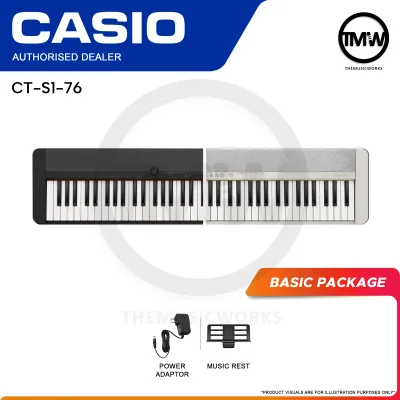 Casio CT-S1-76 Digital Keyboard [FREE X-STAND] Portable 76 Keys Musical Instrument for Beginners