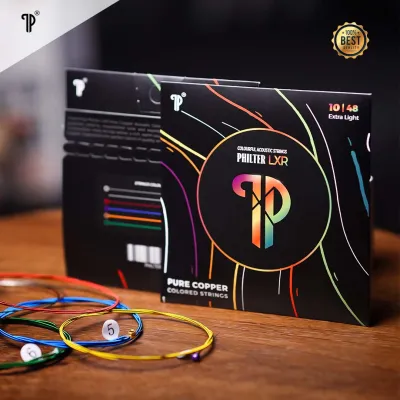 Senar Gitar Akustik Warna Warni PHILTER LXR Original Pure Copper Rich Warm Sound