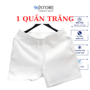 Combo Quần đùi Nam Nữ basic vải da cá coton Thoáng mát QTS02