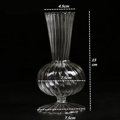 MAYLATI Hydroponic Nordic Creative Transparent Glass Vases Plant Bottle Flower Pot Table Vase