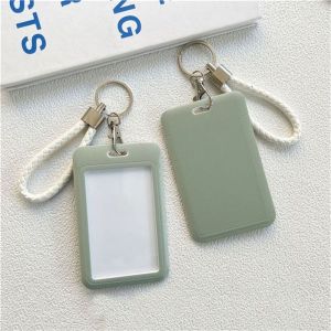 LIUJIR Student School Supplies Work Card Business Key Chain Keyring Bus Card Cover ID Card Protective ID Card Holders Badge Holders
