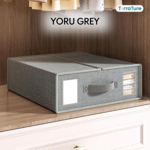 TerraTure Box Baju Kotak Penyimpanan Serbaguna Storage Box Organizer Lipat Tempat Baju Tutup Velcro