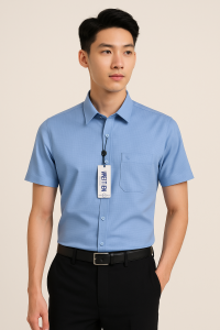 Áo sơ mi Việt Tiến tay ngắn